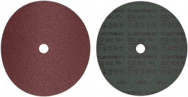 3M - 9-1/8" Diam 7/8" Hole 60 Grit Fiber Disc - Medium Grade, Ceramic, 6,600 Max RPM, Series 982C - Apex Tool & Supply
