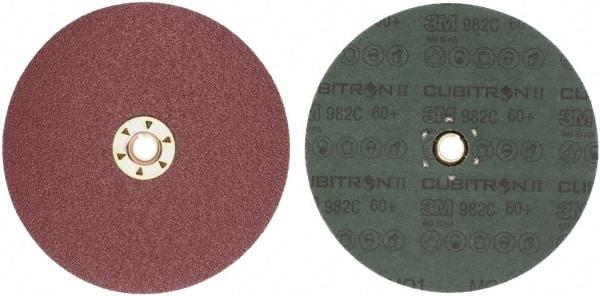 3M - 7" Diam 5/8-11 Threaded Hole 60 Grit Fiber Disc - Medium Grade, Ceramic, 8,600 Max RPM, Series 982C - Apex Tool & Supply