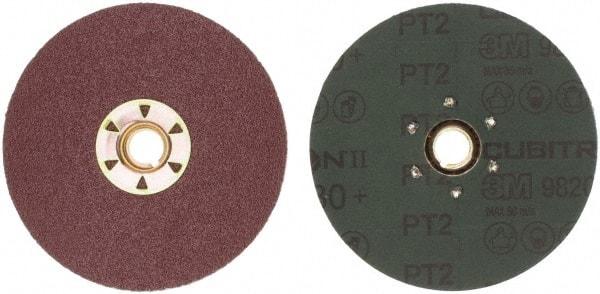 3M - 4-1/2" Diam 5/8-11 Threaded Hole 80 Grit Fiber Disc - Medium Grade, Ceramic, 13,300 Max RPM, Series 982C - Apex Tool & Supply
