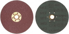 3M - 5" Diam 5/8-11 Threaded Hole 80 Grit Fiber Disc - Medium Grade, Ceramic, 12,000 Max RPM, Series 982C - Apex Tool & Supply