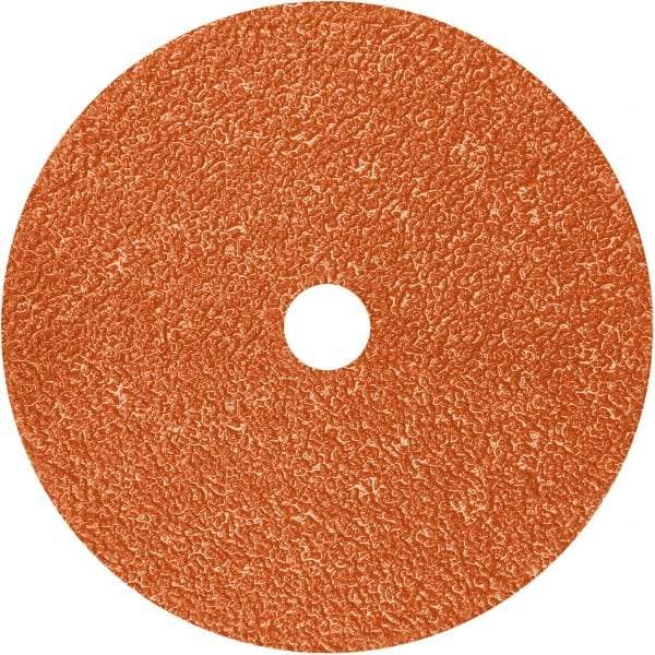 3M - 7" Diam 5/8-11 Threaded Hole 80 Grit Fiber Disc - Medium Grade, Ceramic, 8,600 Max RPM, Series 982C - Apex Tool & Supply