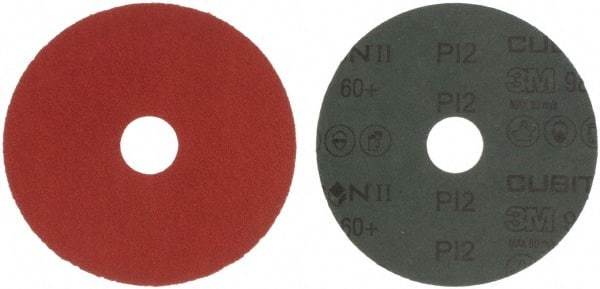 3M - 4-1/2" Diam 7/8" Hole 60 Grit Fiber Disc - Medium Grade, Ceramic, 13,300 Max RPM, Series 987C - Apex Tool & Supply