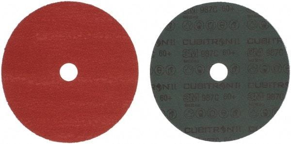 3M - 7" Diam 7/8" Hole 60 Grit Fiber Disc - Medium Grade, Ceramic, 8,600 Max RPM, Series 987C - Apex Tool & Supply