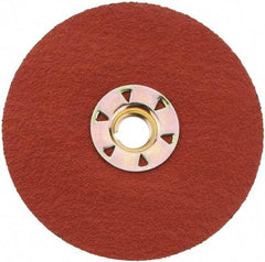 3M - 4-1/2" Diam 5/8-11 Threaded Hole 60 Grit Fiber Disc - Medium Grade, Ceramic, 13,300 Max RPM, Series 987C - Apex Tool & Supply