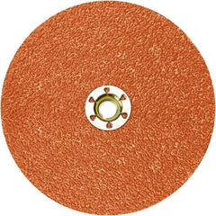 3M - 5" Diam 5/8-11 Threaded Hole 60 Grit Fiber Disc - Medium Grade, Ceramic, 12,000 Max RPM, Series 987C - Apex Tool & Supply
