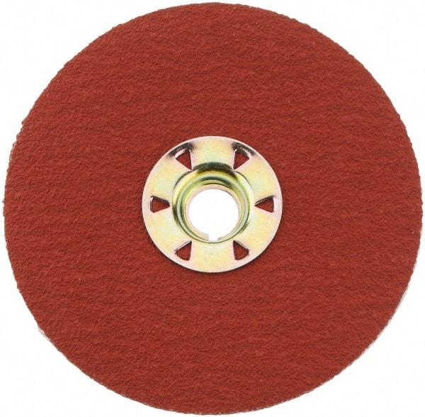 3M - 4-1/2" Diam 5/8-11 Threaded Hole 80 Grit Fiber Disc - Medium Grade, Ceramic, 13,300 Max RPM, Series 987C - Apex Tool & Supply
