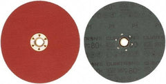 3M - 7" Diam 5/8-11 Threaded Hole 80 Grit Fiber Disc - Medium Grade, Ceramic, 8,600 Max RPM, Series 987C - Apex Tool & Supply