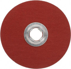 3M - 5" Diam 5/8-11 Threaded Hole 80 Grit Fiber Disc - Medium Grade, Ceramic, 12,000 Max RPM, Series 987C - Apex Tool & Supply