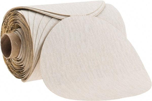 3M - 5" Diam, 150 Grit Aluminum Oxide Adhesive PSA Disc - Very Fine Grade, White, C Weighted Backing, Flexible, 12,000 Max RPM, Use with Random Orbital Sanders - Apex Tool & Supply