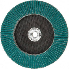 3M - 36 Grit, 7" Disc Diam, 5/8-11 Center Hole, Type 29 Zirconia Alumina Flap Disc - 8,600 Max RPM, Cloth Backing, Arbor Attaching System, Coated - Apex Tool & Supply