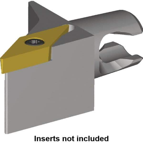 Kennametal - Left Hand Cut, Size KM16, VB.. Insert Compatiblity, Modular Turning & Profiling Cutting Unit Head - 10mm Ctr to Cutting Edge, 20mm Head Length, Series KM Micro - Apex Tool & Supply