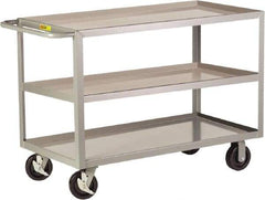 Little Giant - 3,600 Lb Capacity, 24" Wide x 41-1/2" Long x 36" High Shelf Cart - 3 Shelf, Steel - Apex Tool & Supply
