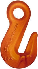 CM - Chain Grade 100, 4,300 Lbs. Load Limit Eye Cradle Grab Hook - 0.36 Inch Hook Throat, 2.57 Inch Reach, 0.63 Inch Eye Inside Diameter, 9/32 Inch Chain Diameter, 3.71 Inch Overall Length, 0.38 Inch Eye Thickness - Apex Tool & Supply