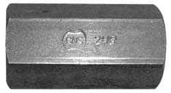 Made in USA - 1/4-20 UNC, 7/8" OAL Steel Standard Coupling Nut - Uncoated, 1/2" Width Across Flats - Apex Tool & Supply