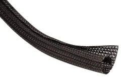 Techflex - Black Braided Cable Sleeve - 100' Coil Length, -103 to 257°F - Apex Tool & Supply