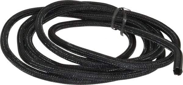 Techflex - Black Braided Cable Sleeve - 10' Coil Length, -103 to 257°F - Apex Tool & Supply