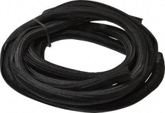 Techflex - Black Braided Cable Sleeve - 10' Coil Length, -103 to 257°F - Apex Tool & Supply