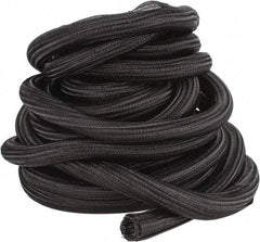 Techflex - Black Braided Cable Sleeve - 50' Coil Length, -103 to 257°F - Apex Tool & Supply