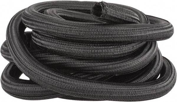 Techflex - Black Braided Cable Sleeve - 25' Coil Length, -103 to 257°F - Apex Tool & Supply