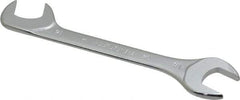 Facom - 14mm Stubby Extra Thin Open End Wrench - 4-23/32" OAL, Double End, Satin Finish, 15° & 75° Head Angle - Apex Tool & Supply