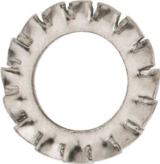 Value Collection - M10 Screw, 10.5mm ID, Stainless Steel External Tooth Lock Washer - 18mm OD, Uncoated, Grade 316 & Austenitic A4 - Apex Tool & Supply