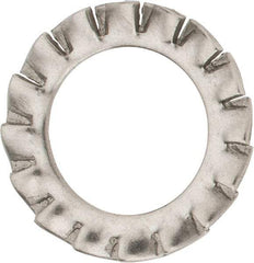 Value Collection - M12 Screw, 13mm ID, Stainless Steel External Tooth Lock Washer - 20.5mm OD, Uncoated, Grade 316 & Austenitic A4 - Apex Tool & Supply
