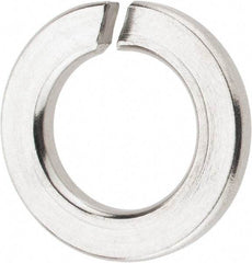 Value Collection - M10, 10.2mm ID, 18.1mm OD, 2.2mm Thick Split Lock Washer - 316 Austenitic Grade A4 Stainless Steel, Uncoated, 10.2mm Min ID, 10.7mm Max ID, 18.1mm Max OD - Apex Tool & Supply