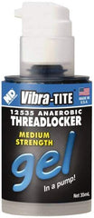 Vibra-Tite - 35 mL Bottle, Blue, Medium Strength Gel Threadlocker - Series 125, 24 hr Full Cure Time, Hand Tool Removal - Apex Tool & Supply