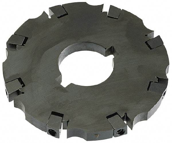 APT - Arbor Hole Connection, 0.765" Cutting Width, 1-7/8" Depth of Cut, 8" Cutter Diam, 1-1/2" Hole Diam, 16 Tooth Indexable Slotting Cutter - SM81 Toolholder, CTA 4 Insert - Apex Tool & Supply