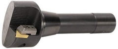 APT - 2" Cutting Diam, 3/4" Shank Diam, TPG 32 Insert, Indexable Fly Cutter - KT Toolholder, 90° Cutting Angle, Positive Rake, Weldon Flat, Series Uno-Dex - Apex Tool & Supply