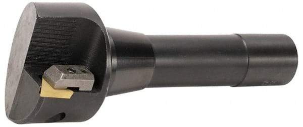 APT - 3" Cutting Diam, 3/4" Shank Diam, TPG 32 Insert, Indexable Fly Cutter - KT Toolholder, 90° Cutting Angle, Positive Rake, Weldon Flat, Series Uno-Dex - Apex Tool & Supply