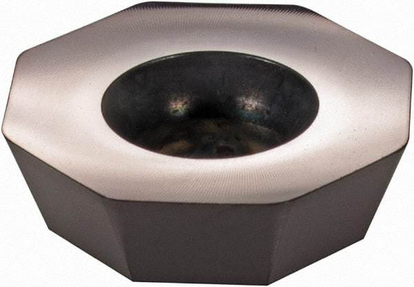 Value Collection - Carbide Milling Insert - TiAlN Finish, 3/16" Thick, 5/8" Inscribed Circle, 1/16" Corner Radius - Apex Tool & Supply