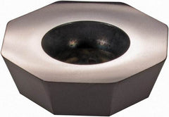Value Collection - Carbide Milling Insert - TiAlN Finish, 3/16" Thick, 5/8" Inscribed Circle, 1/16" Corner Radius - Apex Tool & Supply