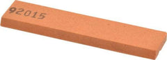 Made in USA - 3-1/2" Long x 3/4" Wide x 3/16" Thick, Aluminum Oxide Sharpening Stone - Rectangle, Fine Grade - Apex Tool & Supply