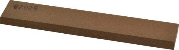 Made in USA - 6" Long x 1" Wide x 1/4" Thick, Aluminum Oxide Sharpening Stone - Rectangle, Medium Grade - Apex Tool & Supply
