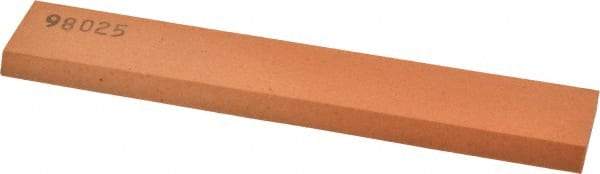 Made in USA - 6" Long x 1" Wide x 1/4" Thick, Aluminum Oxide Sharpening Stone - Rectangle, Fine Grade - Apex Tool & Supply