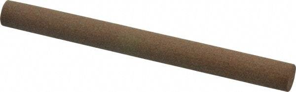 Made in USA - 4" Long x 3/8" Diam x 3/8" Thick, Aluminum Oxide Sharpening Stone - Round, Medium Grade - Apex Tool & Supply