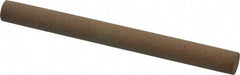 Made in USA - 4" Long x 3/8" Diam x 3/8" Thick, Aluminum Oxide Sharpening Stone - Round, Medium Grade - Apex Tool & Supply