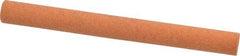 Made in USA - 4" Long x 3/8" Diam x 3/8" Thick, Aluminum Oxide Sharpening Stone - Round, Fine Grade - Apex Tool & Supply