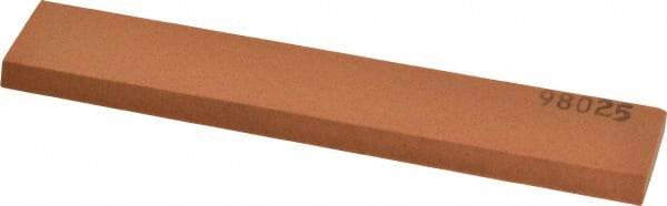 Made in USA - 5" Long x 1" Wide x 3/16" Thick, Aluminum Oxide Sharpening Stone - Rectangle, Fine Grade - Apex Tool & Supply