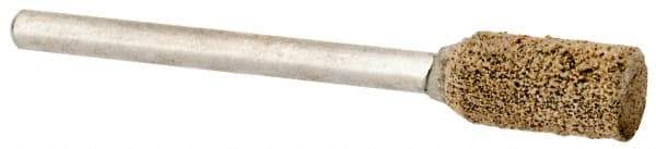 Made in USA - W163, Cylinder End, Mounted Point - Medium Grade, 80 Grit - Apex Tool & Supply