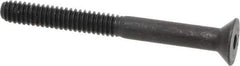 Value Collection - 1/4-20 UNC Hex Socket Drive, 82° Flat Screw - Alloy Steel, Black Oxide Finish, Partially Threaded, 2-1/2" OAL - Apex Tool & Supply