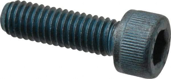 Metric Blue - M6x1.00 Metric Coarse Hex Socket Drive, Socket Cap Screw - Grade 12.9 Alloy Steel, Metric Blue Finish, Fully Threaded, 20mm Length Under Head - Apex Tool & Supply