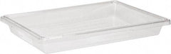 Rubbermaid - Rectangular, Clear Polycarbonate Food Tote Box - 3-1/2" High x 18" Wide x 26" Long - Apex Tool & Supply
