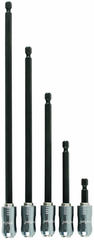 5 Piece - 2.4" - 9.8" Lengths - Proturn 1/4" Quick Release Bit Holder Set with Magnets - Apex Tool & Supply