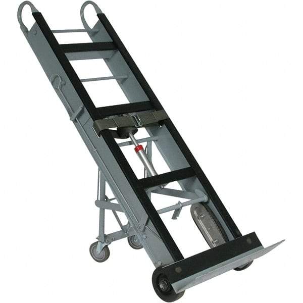Wesco Industrial Products - 550 Lb Capacity 61" OAH Appliance Hand Truck - 5 x 24" Base Plate, Dual Loop Handle, Steel, Mold-On Rubber Wheels - Apex Tool & Supply