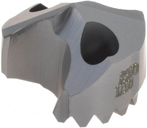 DORMER - Series R950, 17.5mm Diam 140° Replaceable Drill Tip - Carbide, TiAlN Finish, Through Coolant - Apex Tool & Supply
