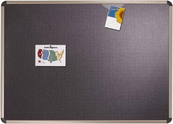 Quartet - 48" Wide x 36" High Cork Bulletin Board - Embossed Foam, Black - Apex Tool & Supply