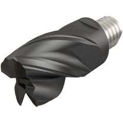 Iscar - MM EC-CF Grade IC908 Carbide End Milling Tip Insert - TiAlN Finish, 4 Flutes, 5/8" Cutting Diam, 1/2" Depth of Cut, 0.81" Extension, 0.031" Cnr Rad, 38° Helix - Apex Tool & Supply