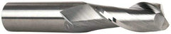 Hertel - 11/16", 1-1/2" LOC, 3/4" Shank Diam, 4" OAL, 2 Flute, Solid Carbide Square End Mill - Single End, TiN Finish, Spiral Flute, 30° Helix, Centercutting, Right Hand Cut - Apex Tool & Supply